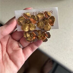 Jennifer Behr Bronze Floral Earrings